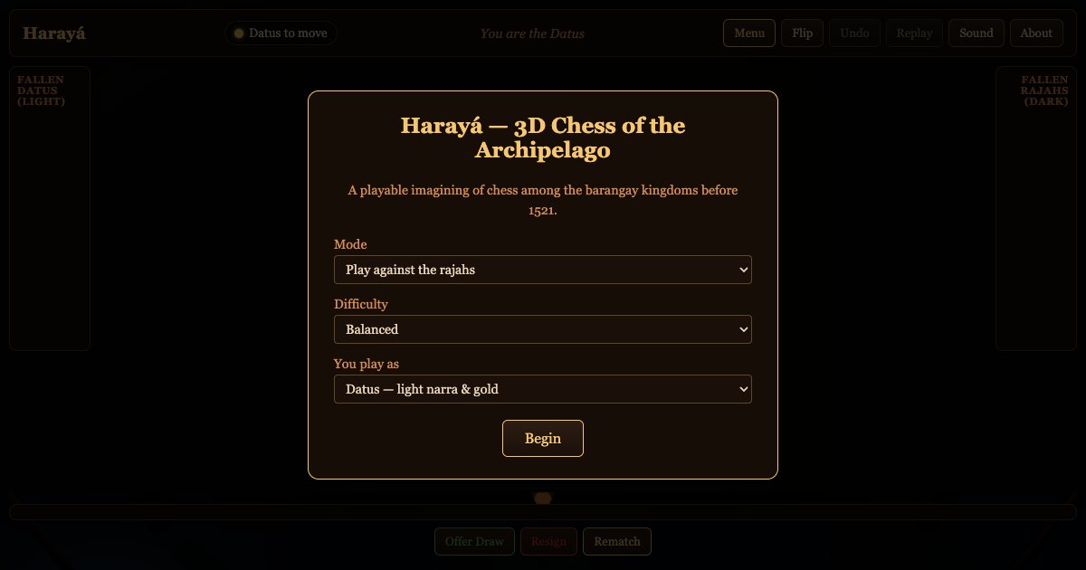 Screenshot of the 3D Chess demo