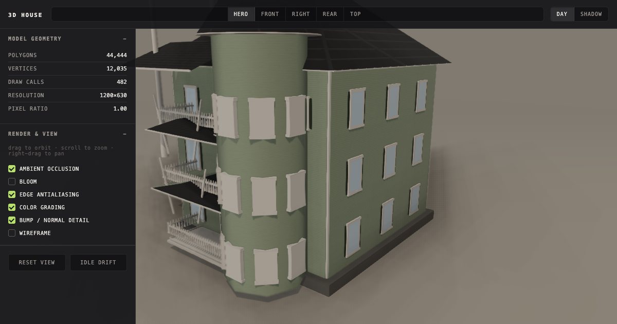 Screenshot of the 3D House demo
