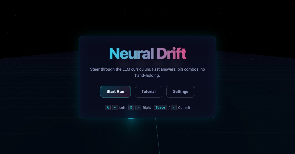 Screenshot of the 3D Quiz demo