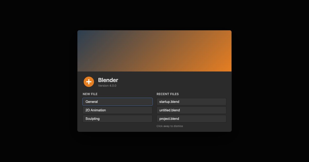 Screenshot of the Blender demo