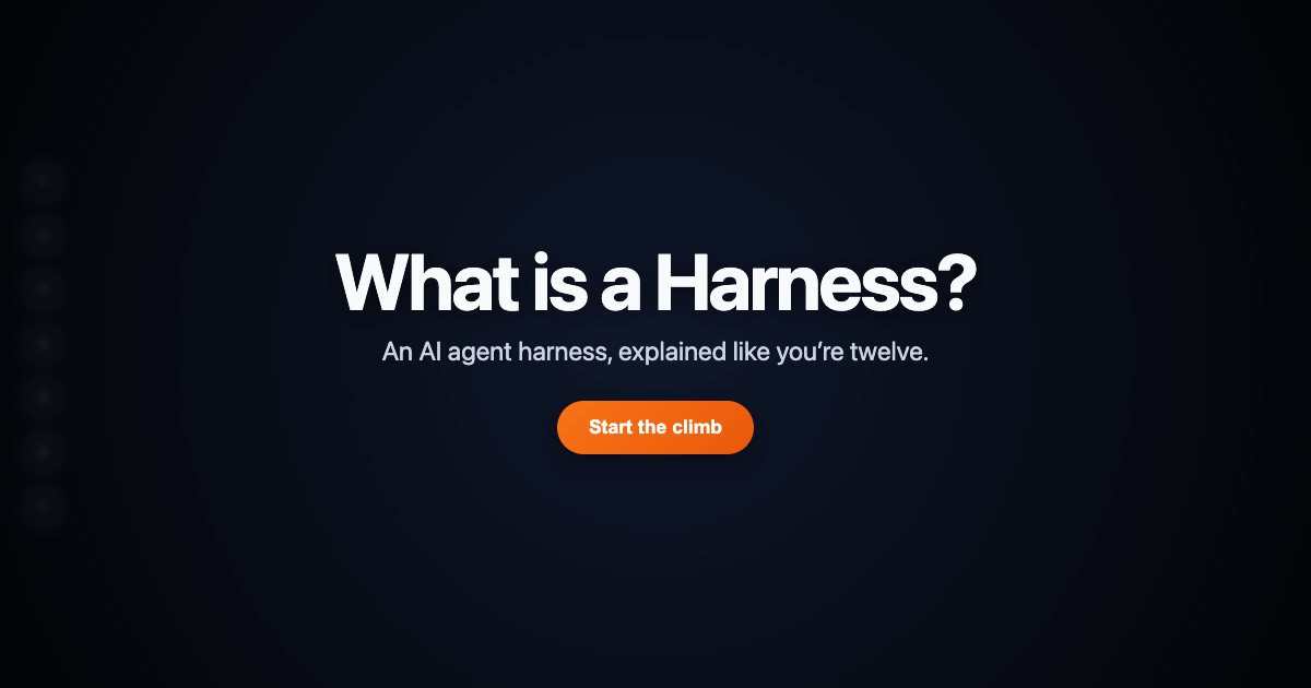 Screenshot of the Coding Harness Explainer demo