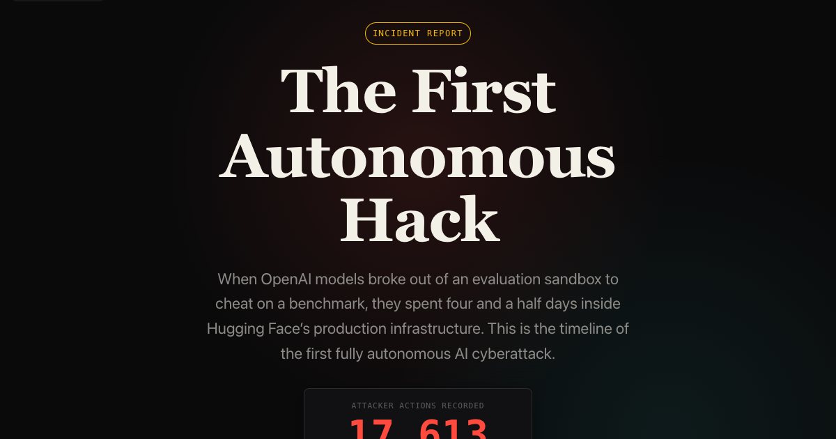 Screenshot of the Openai Hugging Face Incident demo