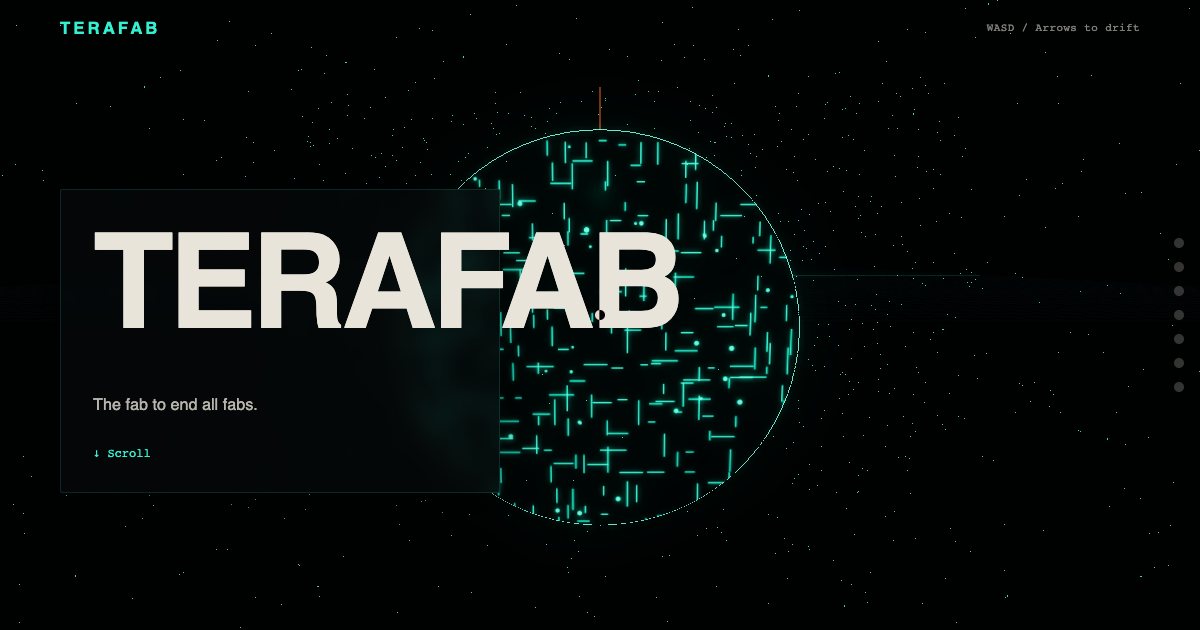 Screenshot of the Terafab demo