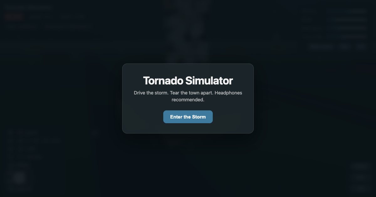 Screenshot of the Tornado demo